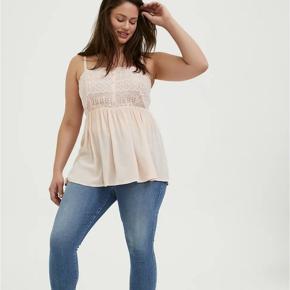 Torrid Pink Babydoll Cami Size 1 NWT - Picture 3 of 6